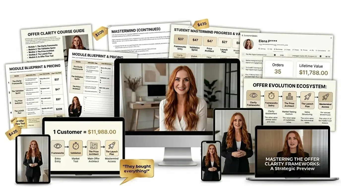 The Offer Clarity Sprint — product mockups